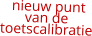 nieuw punt van de  toetscalibratie
